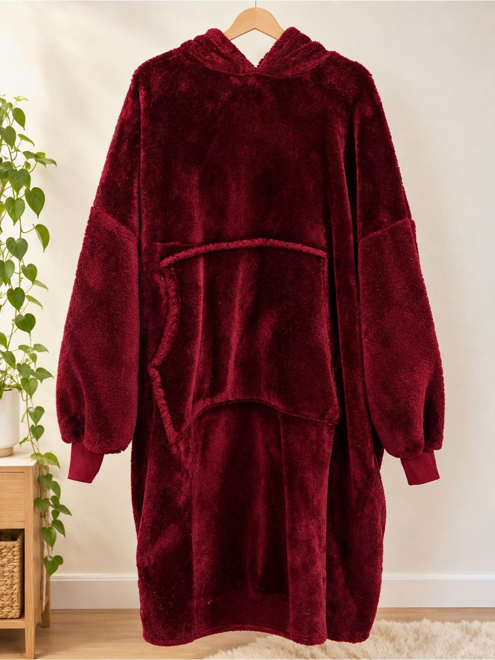 Oversized Plush Wearable Blanket Hoodie
